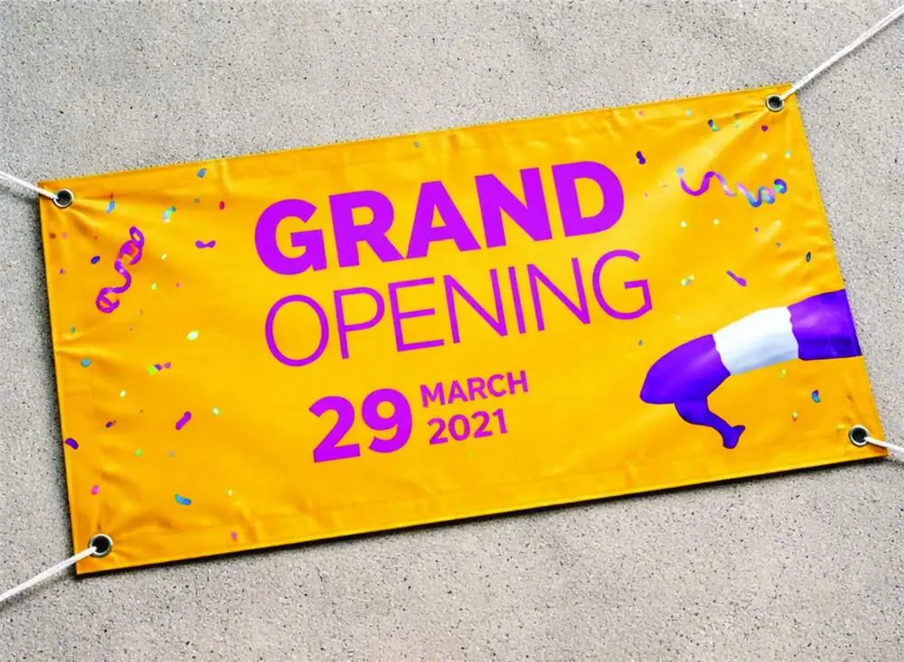 Custom Vinyl Banner Example - Grand Opening